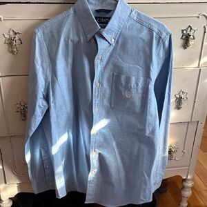 Chaps Light Blue Casual Oxford Button-Down Shirt, cotton, Small